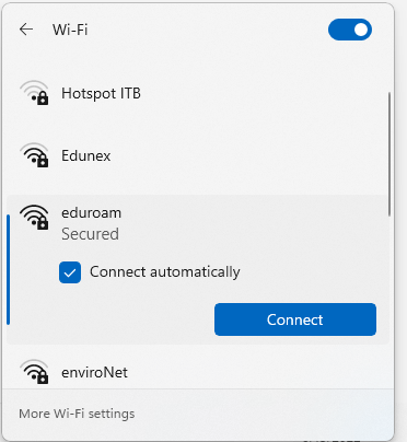 SSID Eduroam ITB