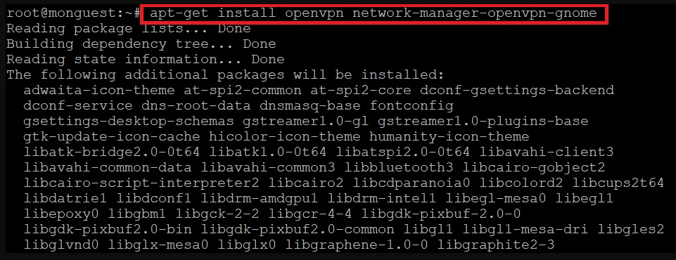 Install OpenVPN Command
