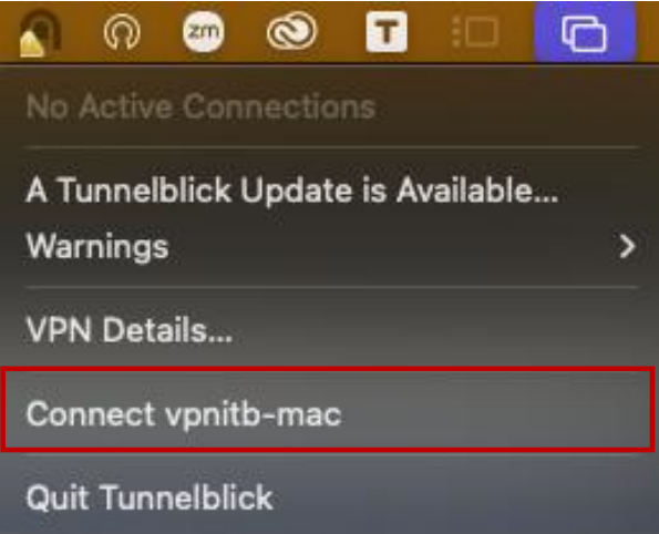 Connect vpnitb-mac