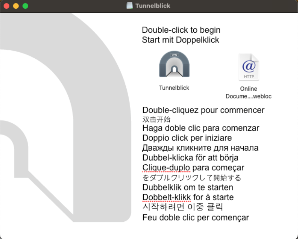 Double Click Ikon Tunnelblick