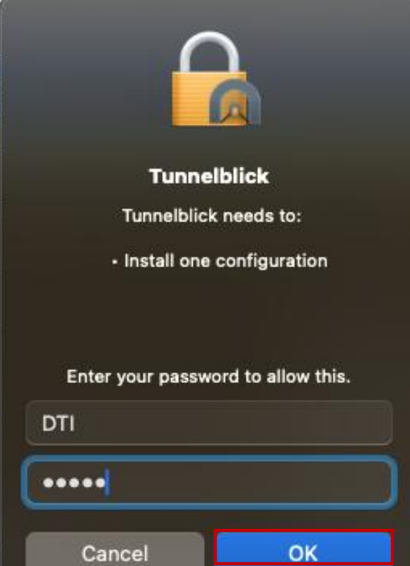 Masukkan Password Komputer Mac